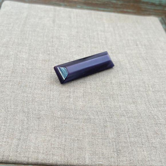 Vintage Moonglow Thermoset Plastic Bar Brooch Pin Violet Purple 2 5/16" - Picture 12 of 14